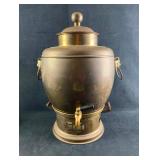 Vintage Brass Drink Dispenser, Lions Head Handles