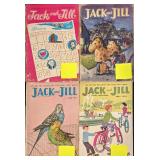 Four Vintage Jack And Jill Child 1950s Magazines