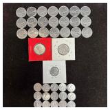 Canadian Coin Collection 25 Cents and 10 Cents Dim