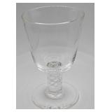 Steuben Crystal Water Goblet With Air Twist Stem A