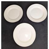 3 Wedgwood China Silver Ermine Salad Plates A