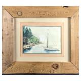 Framed Watercolor Original Painting by Natalie M