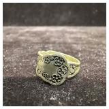 Signed L Vernon Sterling Silver 925 Adjustable Rin