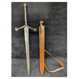 MHS Cutlery Fantasy Steel Sword With Leather Scabb