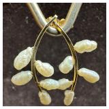 Freshwater Pearls 14K Yellow Gold Drop Earrings V2