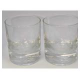 2 Vintage Crown Royal Whiskey Glasses