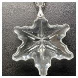 Gorham Cut Crystal Snowflake Pendant on Silver-Ton