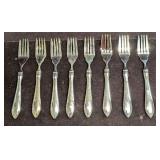 8 Silver Plated Towle Dinner Forks