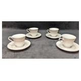 4 Retired International Juliet Saucers & Tea Cups
