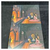Lot of Two Disney Beauty and The Beast Offset Lith