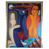 Framed Original Dania Sierra Mixed Media Painting