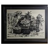 Framed Sowatey Adjei Tomato Sellers Ghana Print