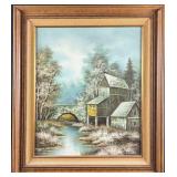 Oil Painting On Canvas Wyman Winter Painting