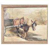 Jennifer West Horse Original Oil On Canvas Working