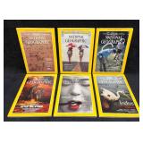 6 National Geographic Magazines 70's, 80's, 90's &
