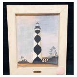 Cape Lookout Light 1859 Acrylic On Board
