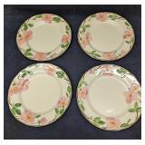 4 Retired Franciscan Desert Rose Dinner Plates B