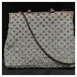 Vintage Walborg Rhinestone Jeweled White Small Pur