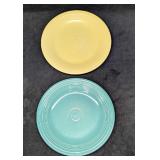 2 Fiestaware Bistro Deep Dinner Plates Sea Mist Su