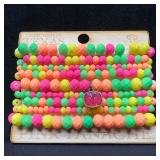 Nine 9 Strand Beaded Bracelet Set Pink Panache Lig