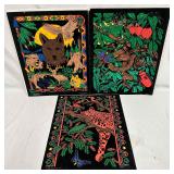 Lot of Three Fuzzy Posters Wildlife and Jungle The