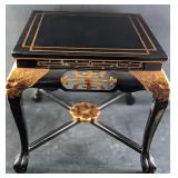 Oriental Black Lacquer Gold Inlay Coffee Table