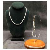 Set Of Matching Pearl Like Necklace & Bracelet
