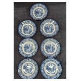 7 Vintage Retired Liberty Blue Saucers