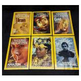 6 National Geographic Magazines Gold & Ancient Tri