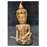 Vintage Thai Or Burmese Carved Gilt Wood Converted