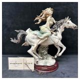 Giuseppe Armani Liberty Woman on Horse Sculpture I