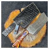 Large MHS Cutlery Cleaver Knife with Textured Blad