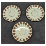 3 Vintage German Porcelain Saucers