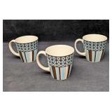 3 Jonathan Alder Circles And Stripes Mugs