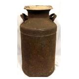 Vintage Milk Jug With Lid Metal/Rustic