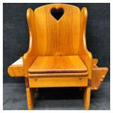 Wooden Childï¿½s Potty Chair with Heart Cutout and R