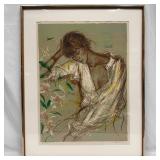 Jacques James Pecnard Claudine Framed Lithograph S