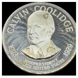 Calvin Coolidge Sterling Silver Presidential Coin