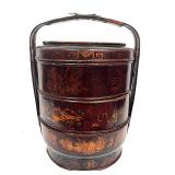 Antique Chinese 3 Tier Nested Wedding/Food Basket