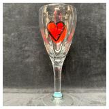 Ulrica Hydman-Vallien Kosta Boda Hearts Wine Cup G