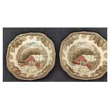 2 Retired Friendly Village Cereal Bowls JB A