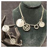 Swarovski Jewelry Swan Circles Round Crystals MOP