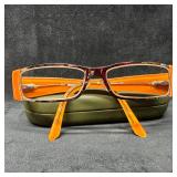 Missoni Rectangular Eyeglass Frames Orange 55-14-1