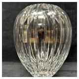 Heavy Cut Crystal Vase with Vertical Fluted Panels