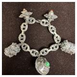 Mariner Chain Puffy Link Faux Glass Stone Accent C