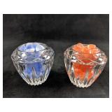 Crystal Like Glass Art With Colorful Glass Pebbles