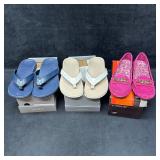 Lot of Three Vionic Women Shoes Loafers Flip Flop