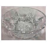 Press Cut Clear Glass Round Bowl