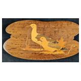 Vintage Seagull Family Inlaid Wall Plaque