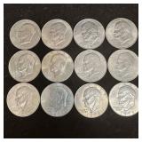Eisenhower Dollars 1971-1978 Coin Collection 12 Do